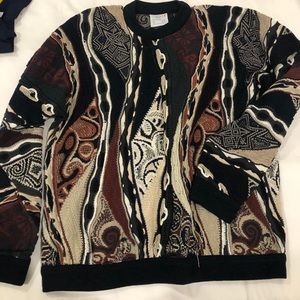 Coogi men’s sweater black and brown size Xl